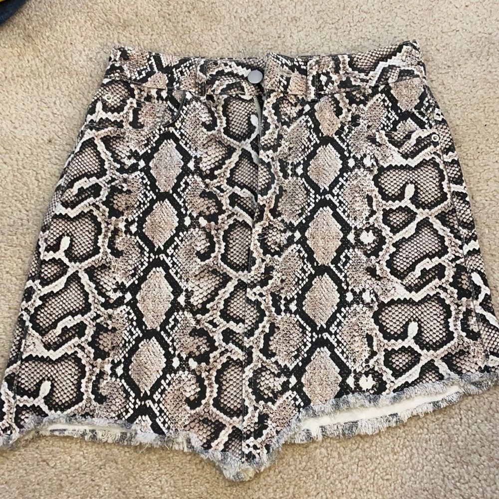 Zara Snakeskin Skirt